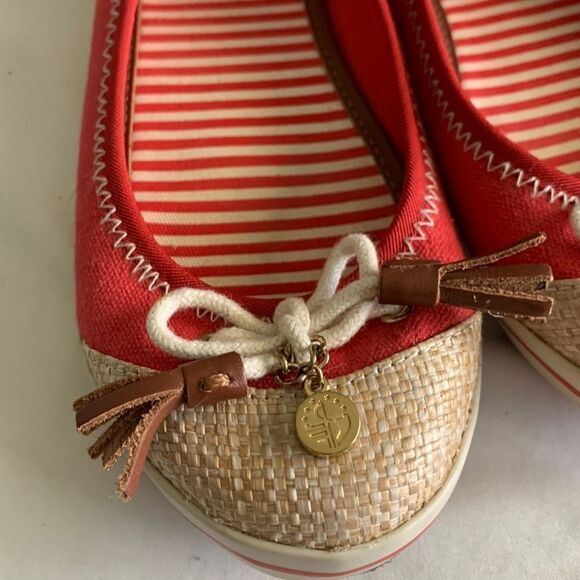 SEBAGO Red Fairway Skimmer Ballet Flat Shoes - Picture 4 of 4